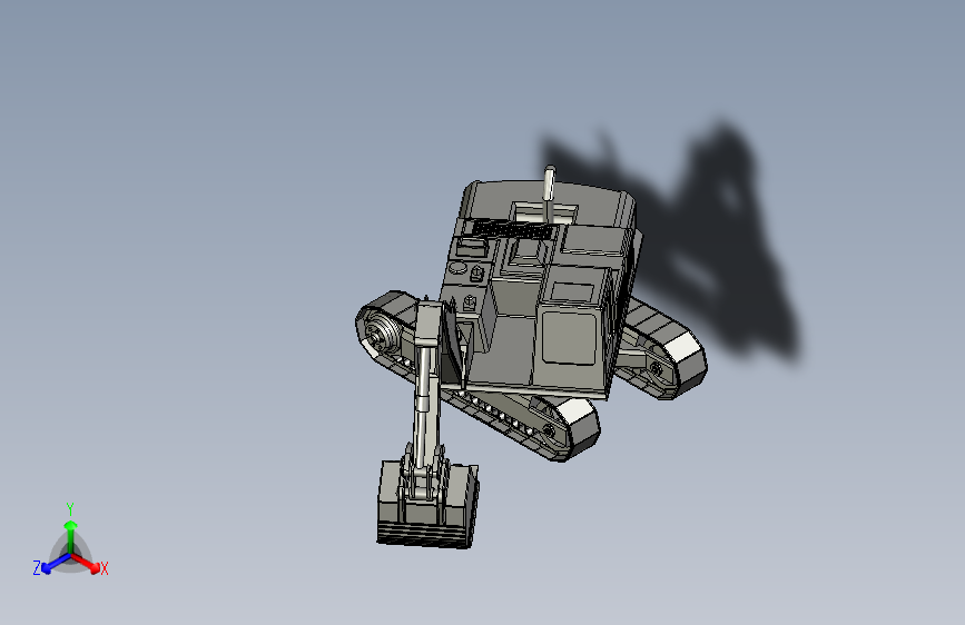 Y3089-挖掘机 excavator-3d-model STP STL