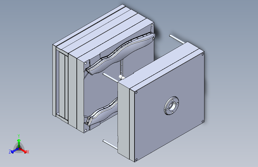 Y3313-注塑模具 mould-and-tool-design-injection-cavity-and-core IGS
