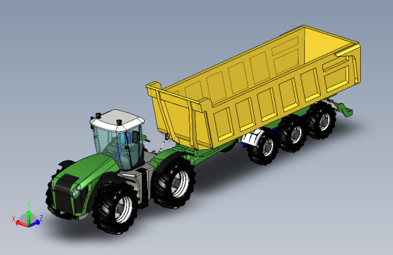 Y3320-挂车 拖车 701 Tractor and Trailer STP