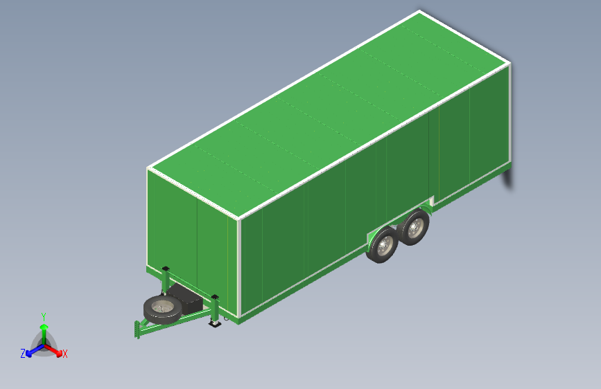 Y3367-挂车 拖车 domocad3d-trailer-crane-1 IGS