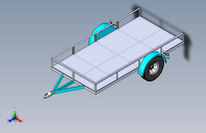 Y3507-挂车 拖车 5x10 Utility Trailer SW STP IGS