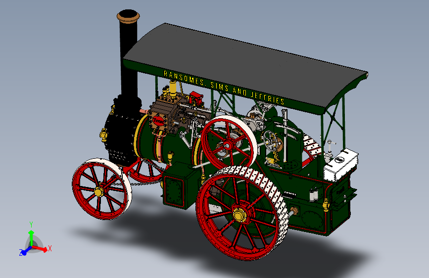 Y3714-拖拉机 ransomes-sims-and-jeffries-4nhp-steam-tractor SW