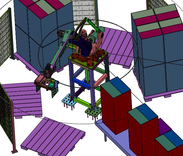 食品包装箱箱体智能化码垛生产线