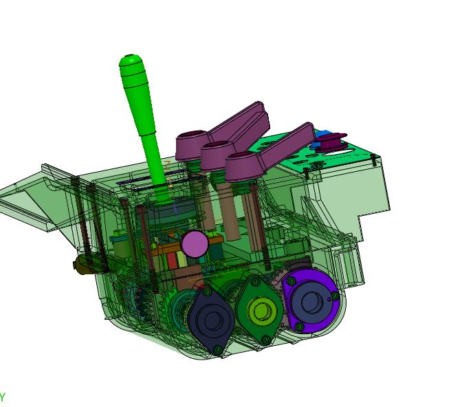 手摇车床变速箱三方向操纵机构