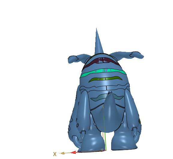 数码宝贝加布兽手办公仔玩具