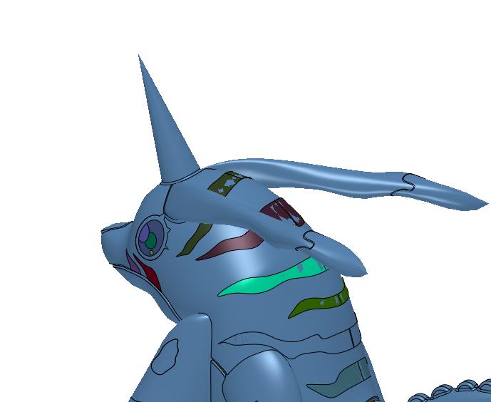 数码宝贝加布兽手办公仔玩具