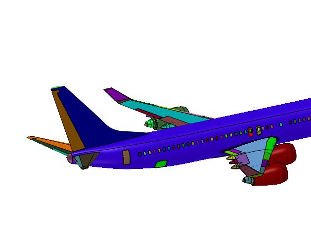 双涵道客机模型飞翼波音737