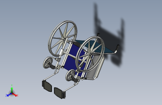 Y3917-轮椅 wheelchair--1 STP IGS