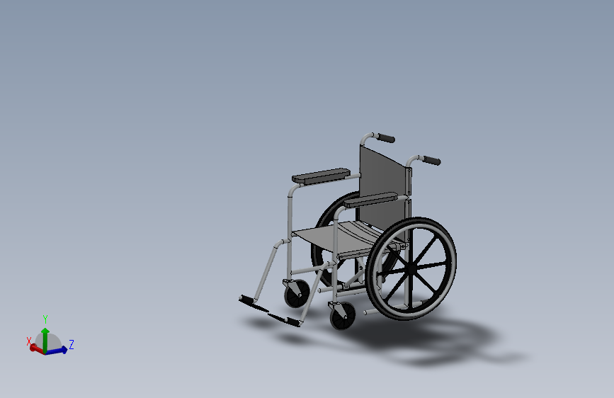 Y3920-轮椅 wheelchair-10 SW STP IGS