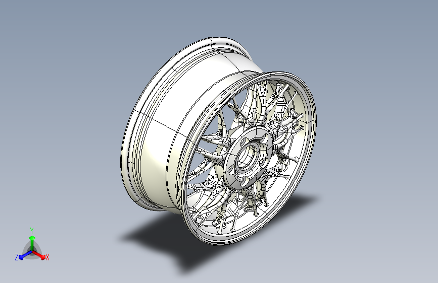 Y3947-轮毂 generative-designed-rims STP_STEP_模型图纸下载 – 懒石网