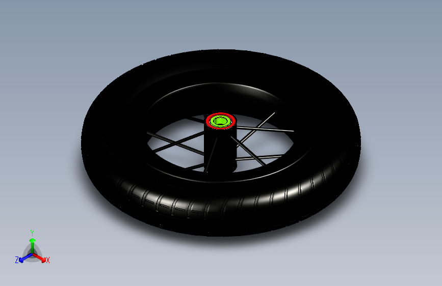 Y3958-轮毂 10x2 inch bicycle wheel 3DM IGS OBJ STP
