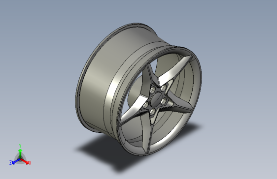 Y3961-轮毂 17-alloy-rim CATIA STP STL