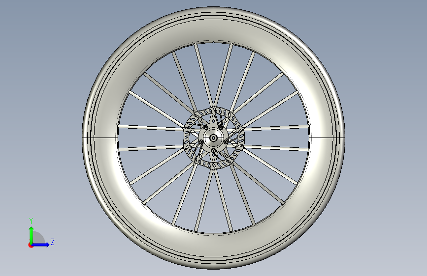Y3967-轮毂 520g-aero-wheel STP 左侧视图