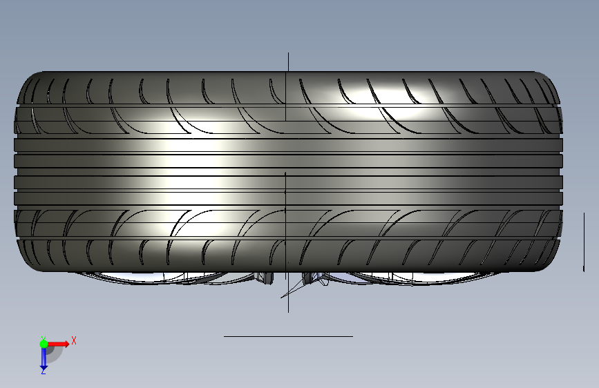 Y3980-轮毂 audi-wheel-rim IGS 俯视图