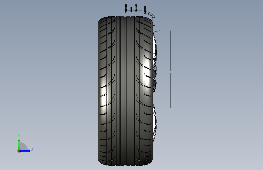 Y3980-轮毂 audi-wheel-rim IGS 左侧视图