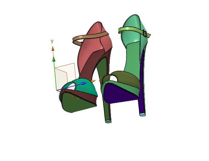 一字扣带性感时尚高跟鞋女