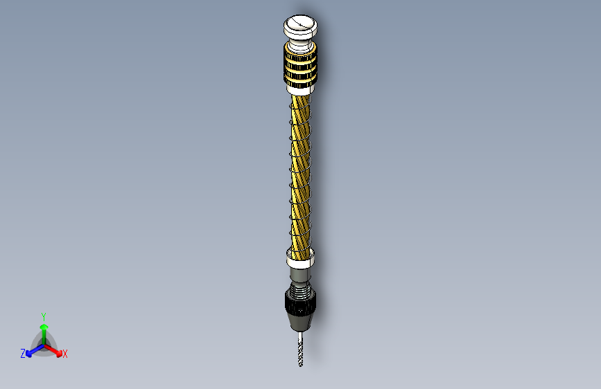 Y4144-手电钻 hand-drill-11 CREO STP
