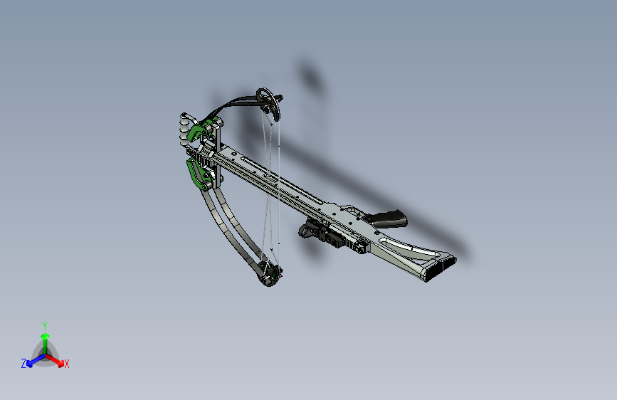 Y4356-弓弩 crossbow-35 STP STL