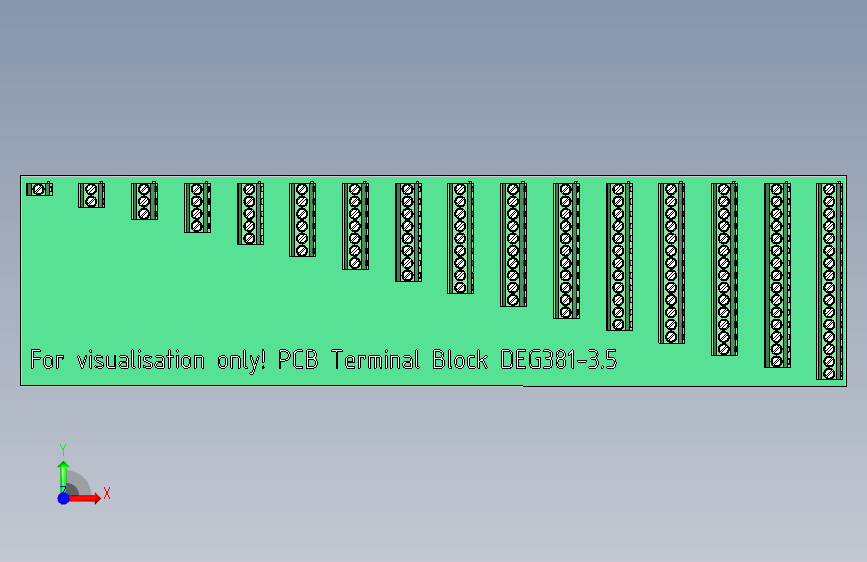Y4406-接插件 PCB Terminal Block DEG381-3.5 STP 正面视图