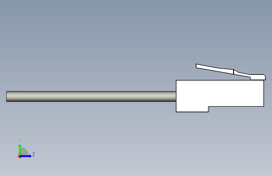Y4410-接插件 rj45_ethernet_plug-1 5 STP IGS 左侧视图
