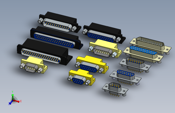 Y4489-接插件 db9-db15-db25-db37-connector SW STP STL