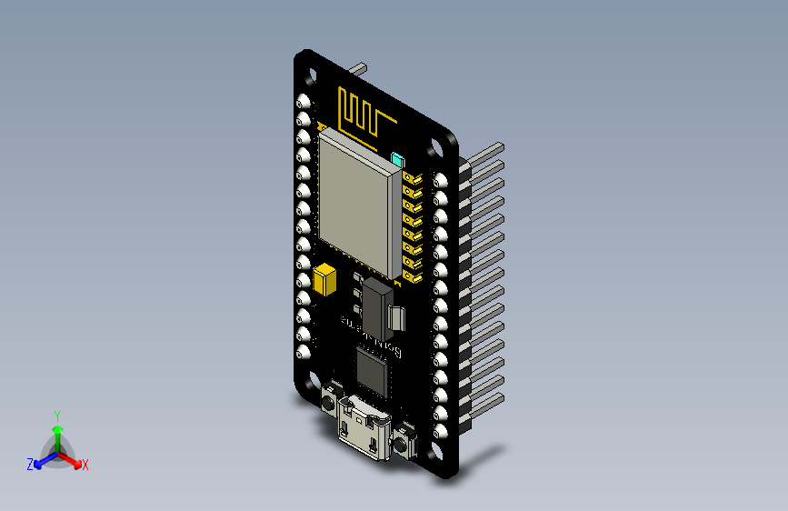 Y4793-电路板 主板 esp8266mod-3 1 STP STL