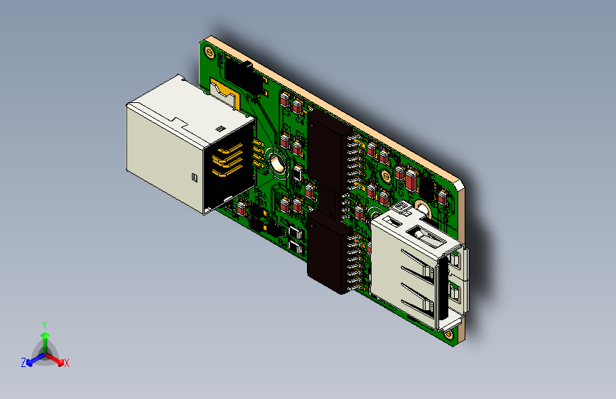 Y4868-电路板 主板 USB isolator pcb stp