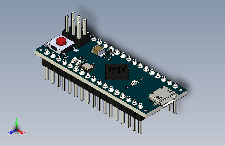 Y4878-电路板 主板 ARDUINO MICRO SW STP IGS_IGES_模型图纸下载 – 懒石网