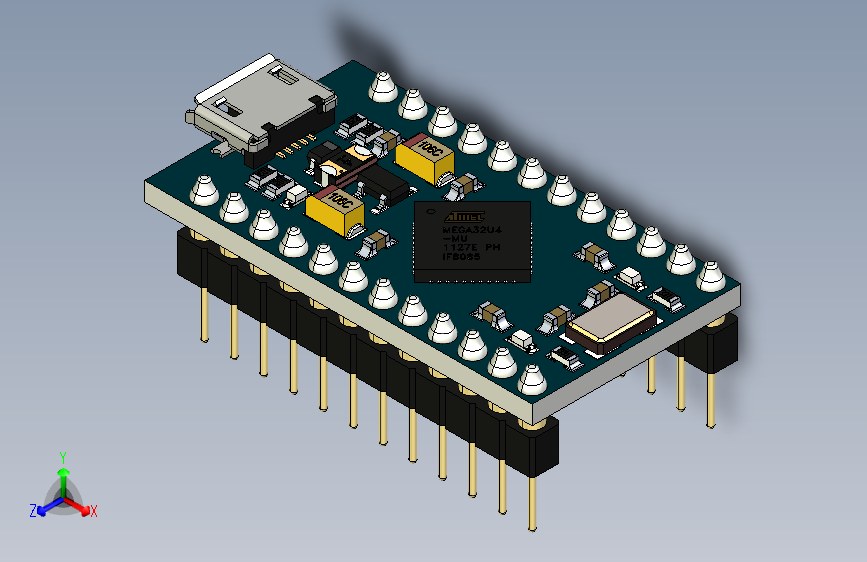 Y4884-电路板 主板 arduino-pro-micro SW STP_IGES_模型图纸下载 – 懒石网