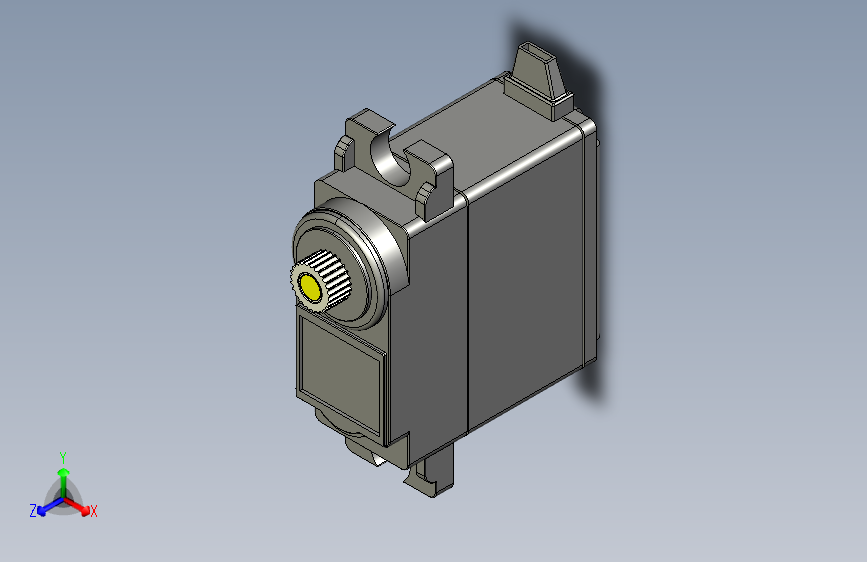 Y4898-舵机 hitec-hs-85bb-servo CREO STP STL 主视图