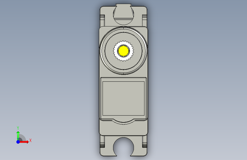 Y4898-舵机 hitec-hs-85bb-servo CREO STP STL 正面视图