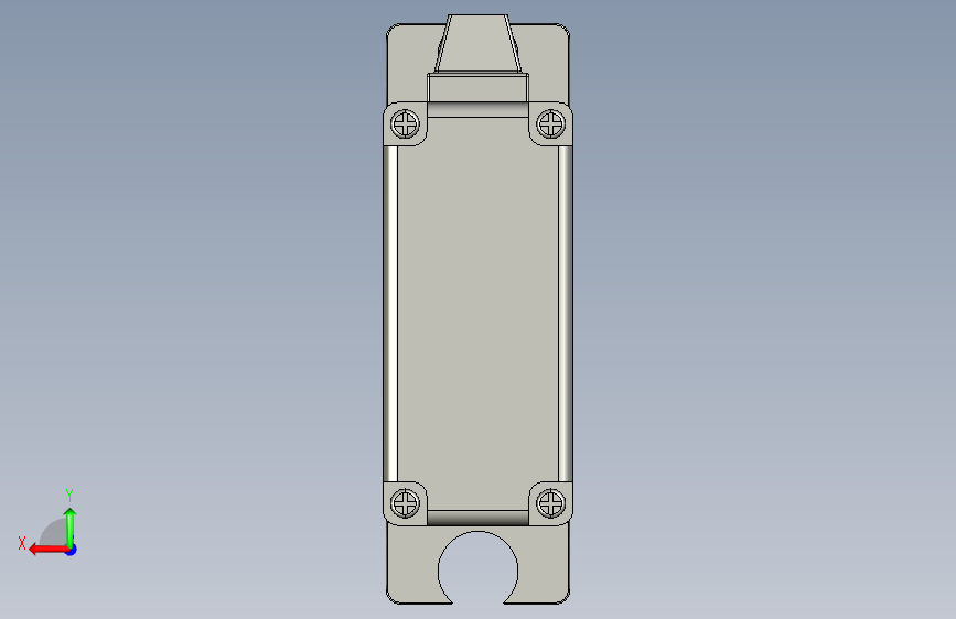 Y4898-舵机 hitec-hs-85bb-servo CREO STP STL 背面视图