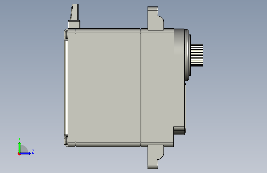 Y4898-舵机 hitec-hs-85bb-servo CREO STP STL 左侧视图