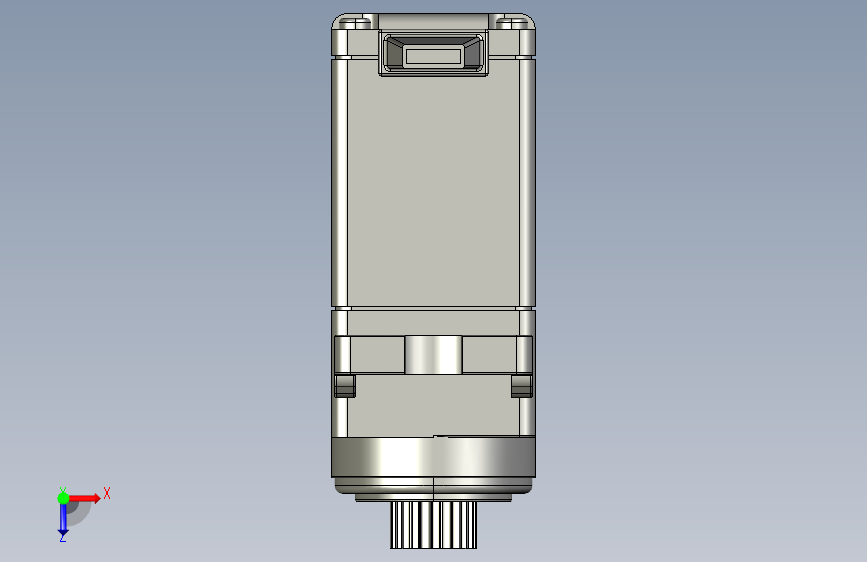 Y4898-舵机 hitec-hs-85bb-servo CREO STP STL 俯视图
