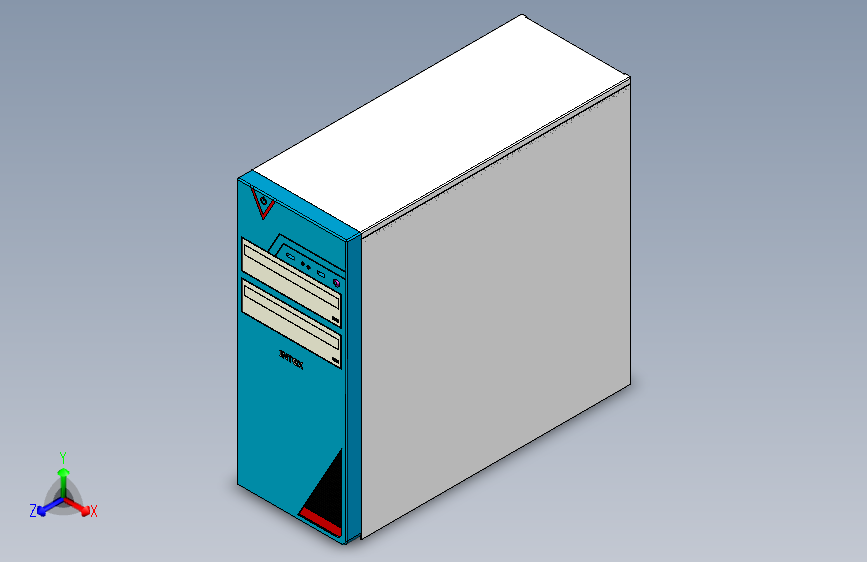 Y5017-笔记本 电脑 cpu-cabinet-4 INVENTOR STP