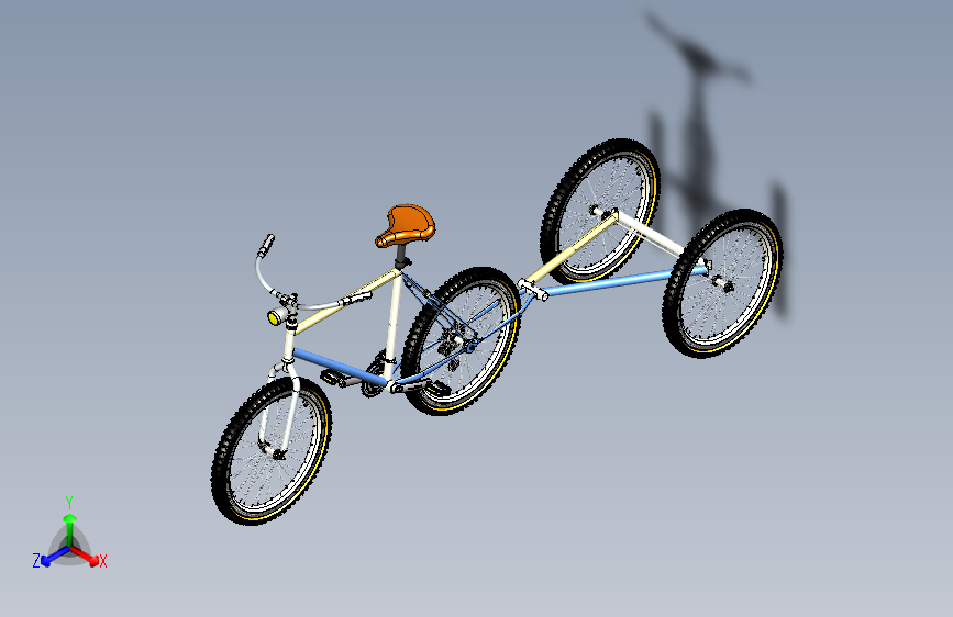 Y5161-自行车 拖车 africa-one-bike-frame-trailer STP