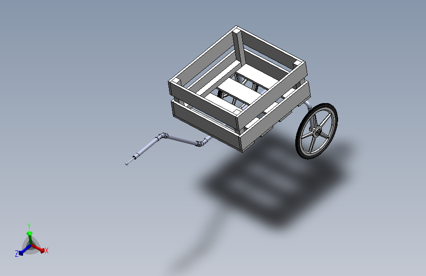 Y5172-自行车 拖车 bike-trailer-with-wooden-crate SW