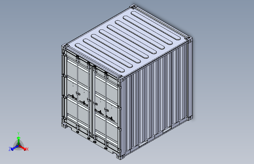 Y5251-集装箱 10ft-high-cube-shipping-container STP IGS