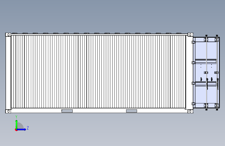 Y5260-集装箱 20ft-shipping-container STP IGS_IGES_模型图纸下载 – 懒石网