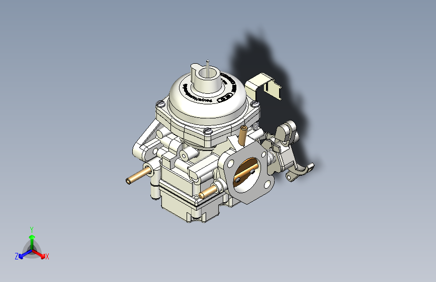 Y5315-carburetor化油器三维建模图纸 STP格式