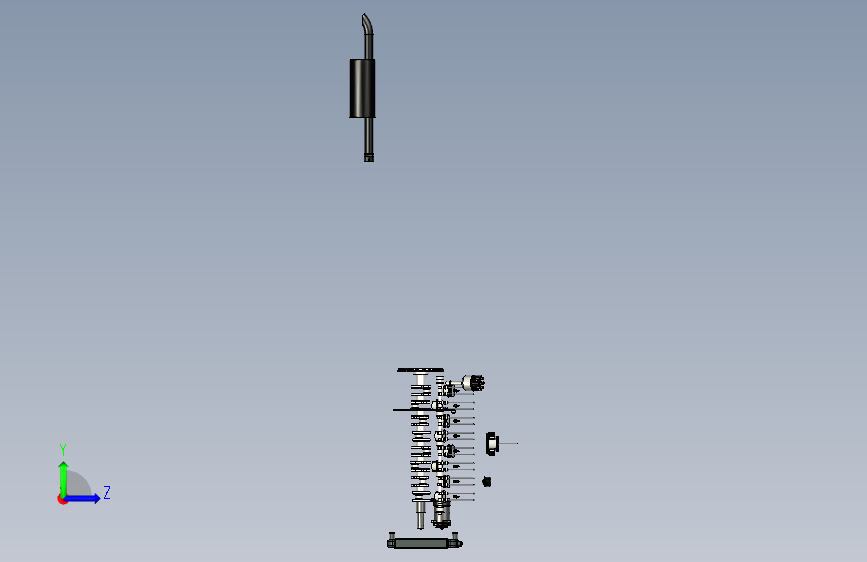 Y5429-straight-eight-engine INV STP IGS 左侧视图
