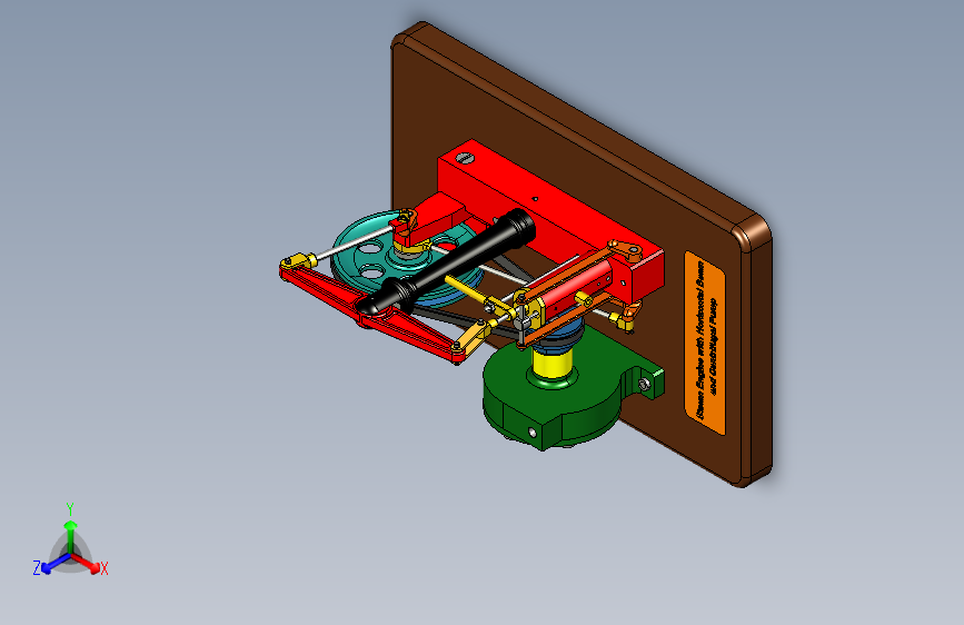 Y5765-斯特林发动机 horizontal-beam-engine-with-centrifugal-pump CATIA IGS