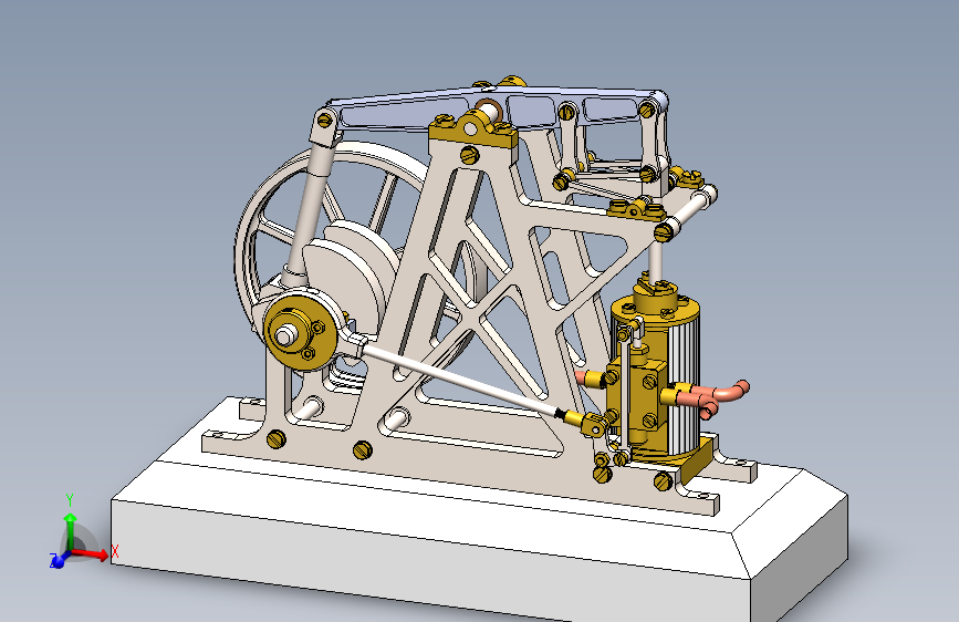 Y5772-斯特林发动机 single-cylinder-balance-beam-steam-engine-2 SW