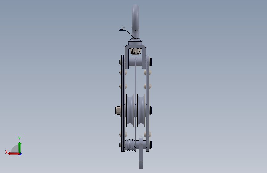 Y5845-葫芦 rope-hoist-2 SW 背面视图