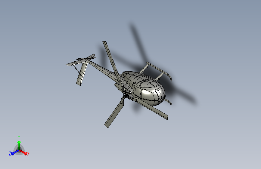 Y5876-直升机 hughes-500-helicopter STP