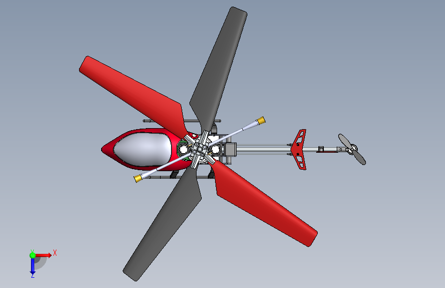 Y5880-直升机 mini-rc-helicopter SW STP 俯视图