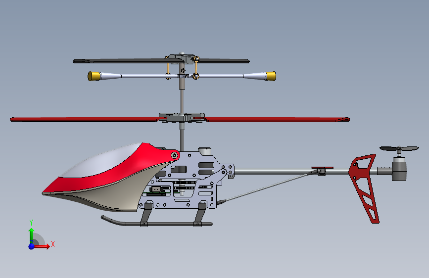 Y5880-直升机 mini-rc-helicopter SW STP 正面视图