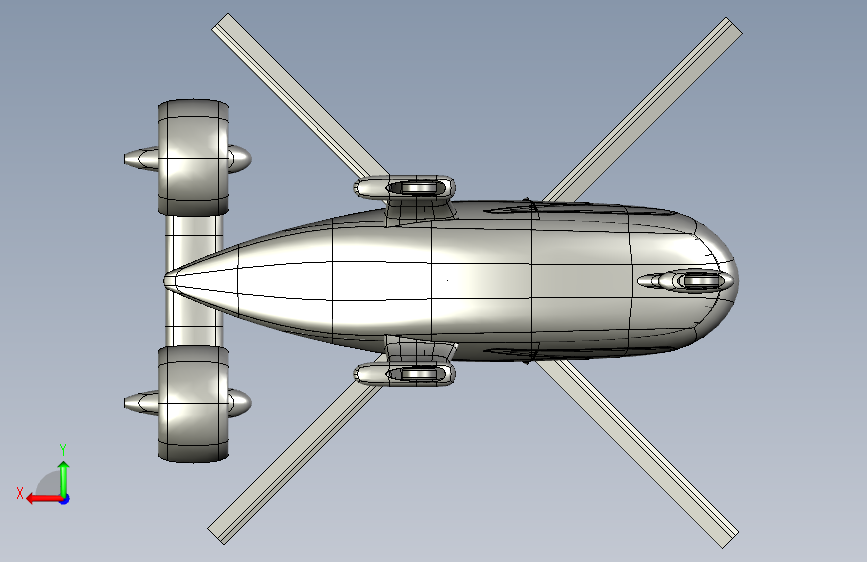 Y5895-直升机 avx-helicopter STP 背面视图