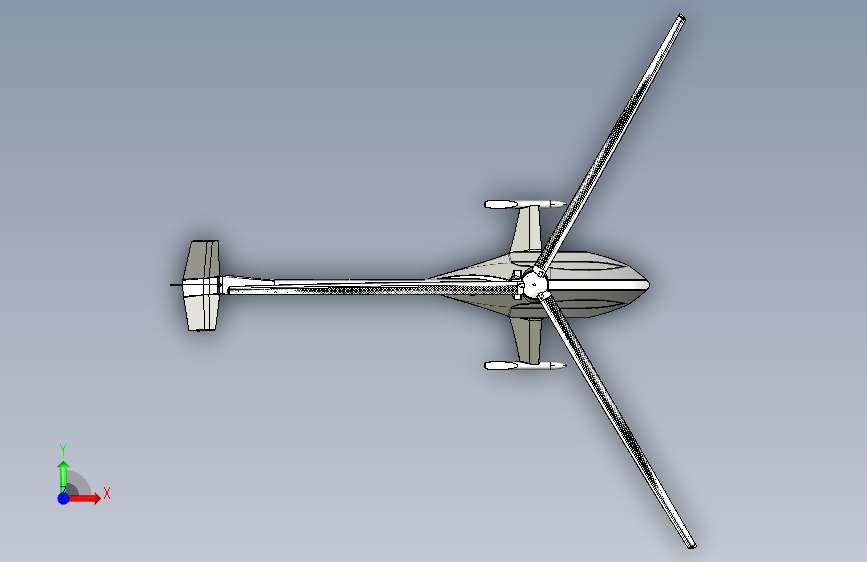 Y5904-直升机 Dragon UAV helicopter SW 正面视图