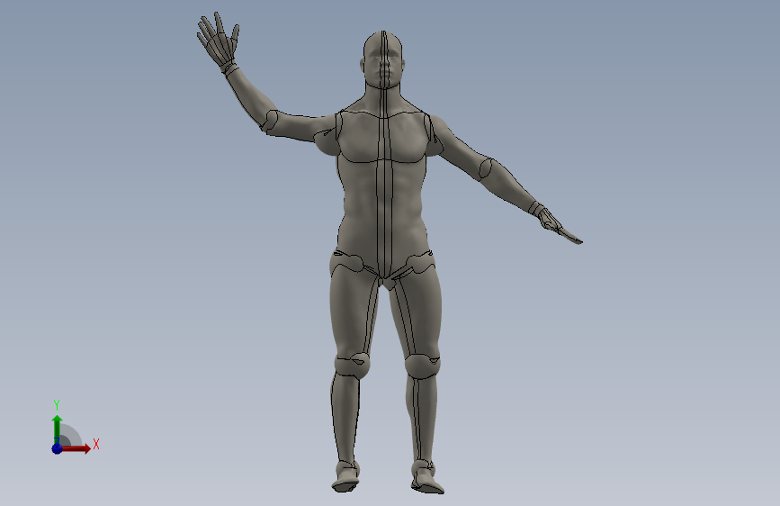 Y6793-人体模型 dummy-human-male SW IGS_SOLIDWORKS 2013_模型图纸下载 – 懒石网